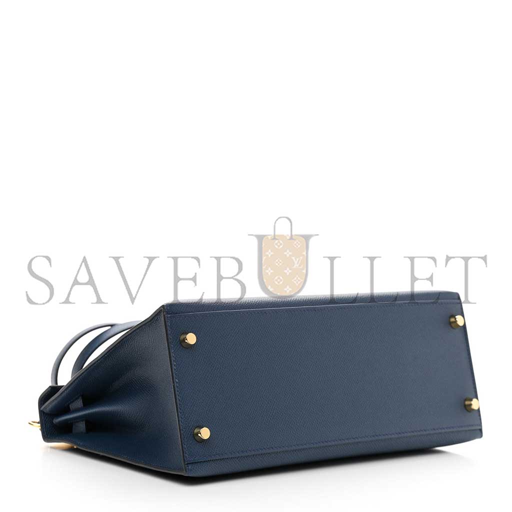 HERMÈS MASTER EPSOM KELLY SELLIER 28 BLEU DE MALTE (28*22*10cm)